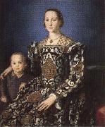 Agnolo Bronzino Portrait of Eleonora of Toledo with Her Son Giovanni de'Medici oil on canvas